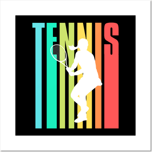 US Open Tennis Player Silhouette Posters and Art